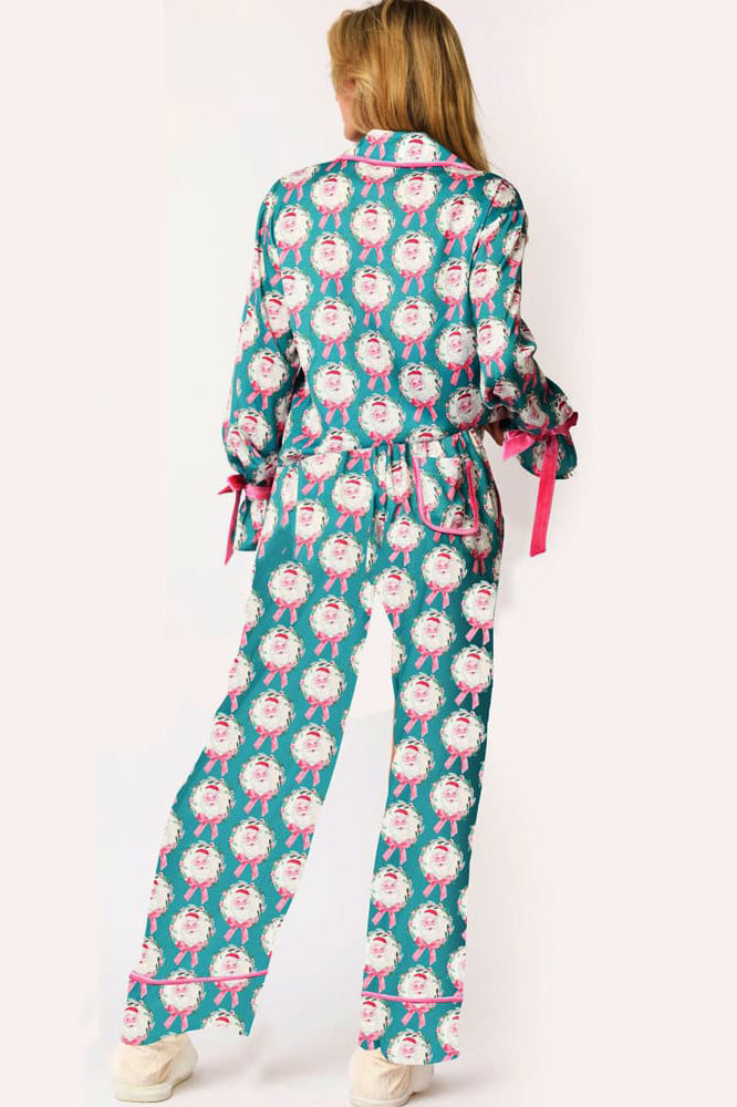 Set pijama cu imprimeu Mos Craciun