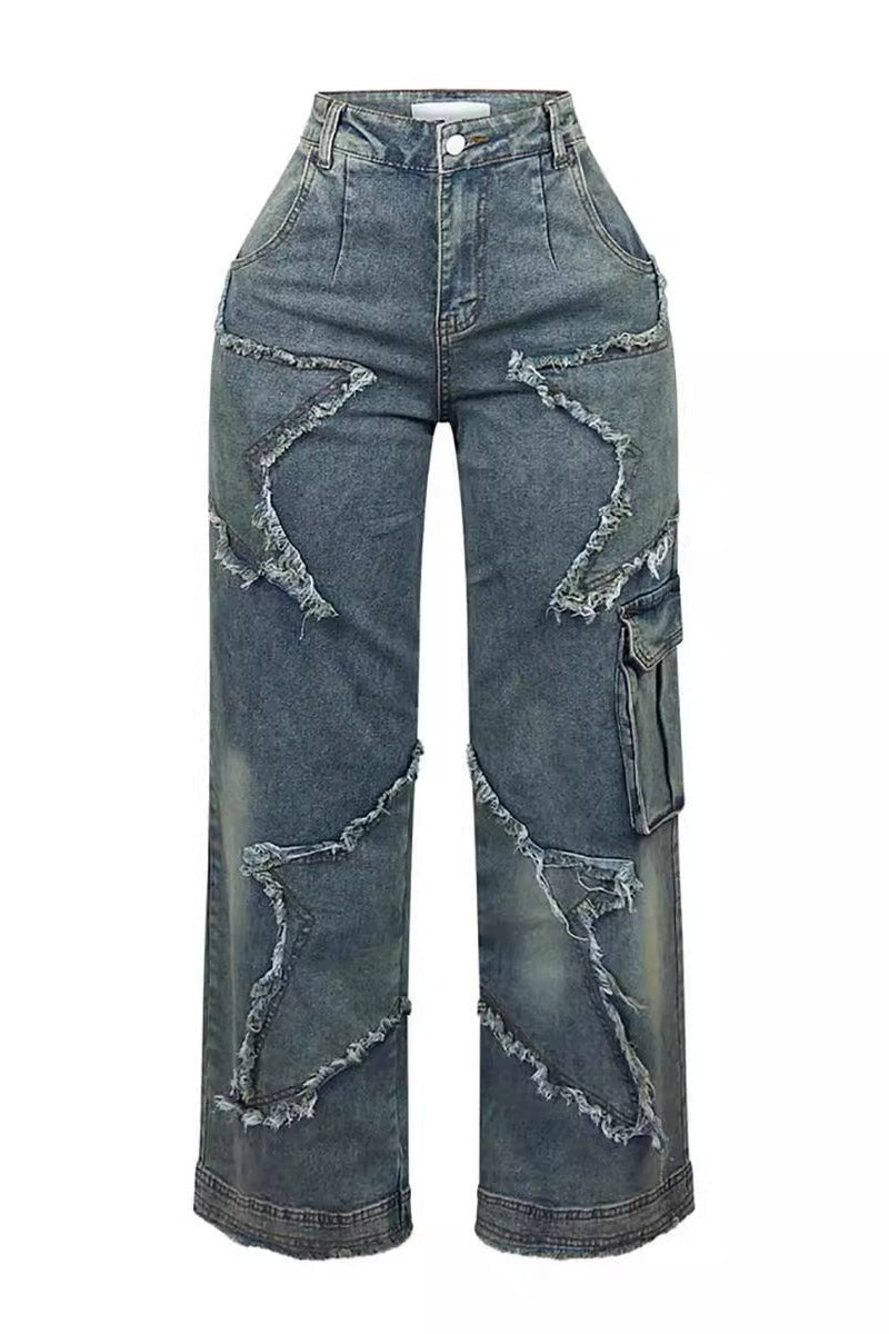 Star Tassel Fringe Wide-Been Hosen