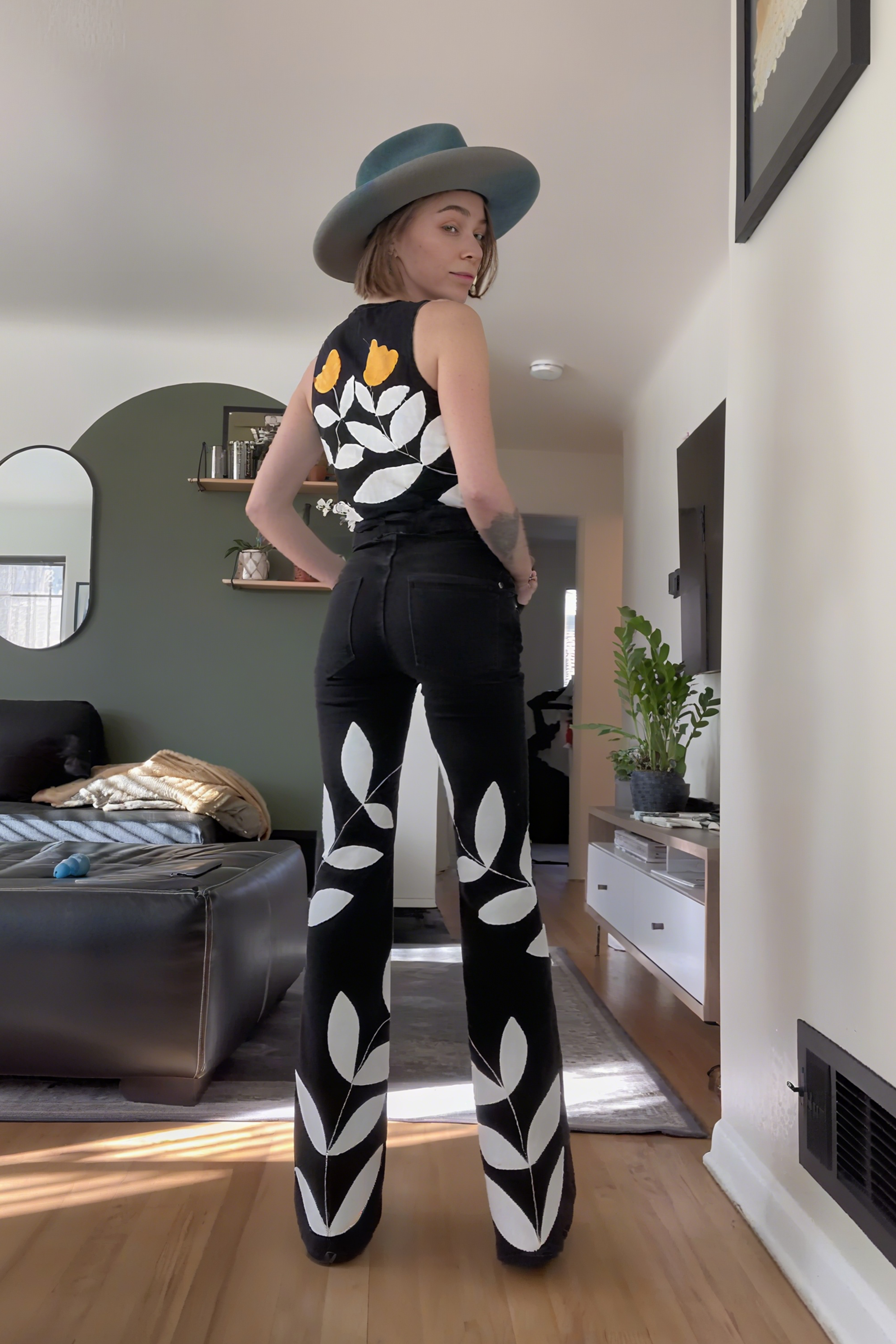 Floral Print Flared Jumpsuit