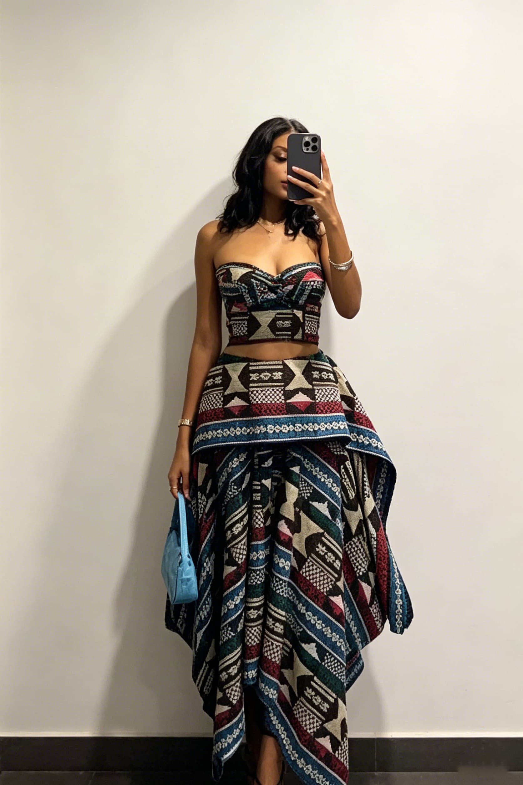 Color-Block Halter Maxi-jurk