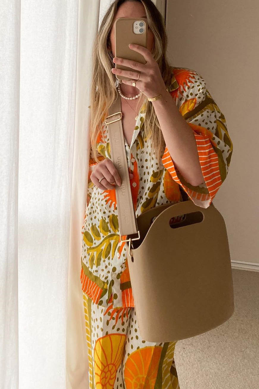 Wiosenno-letni kwiatowy zestaw casualowy