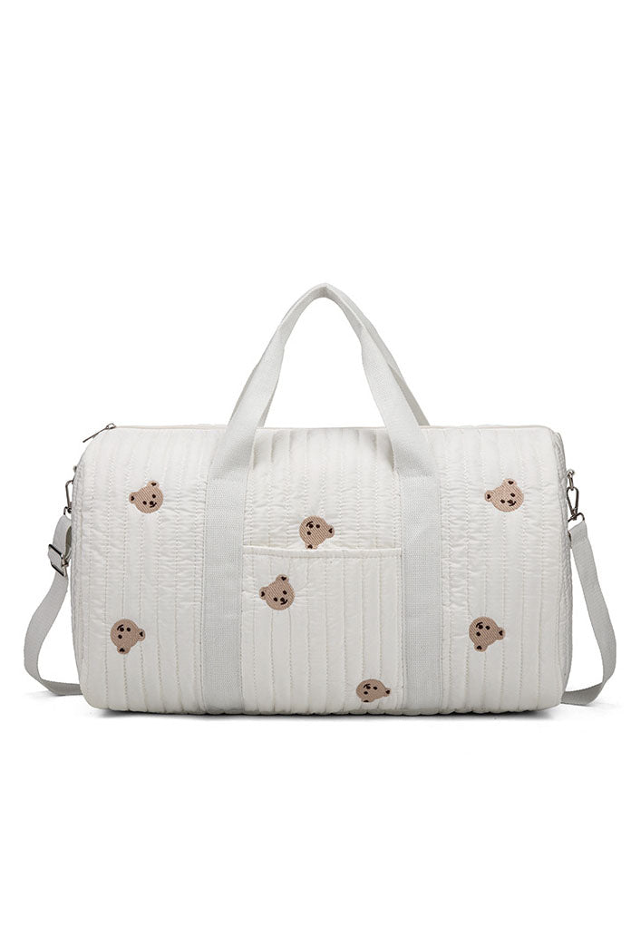 Summer New Bear Embroidery Boston Bag