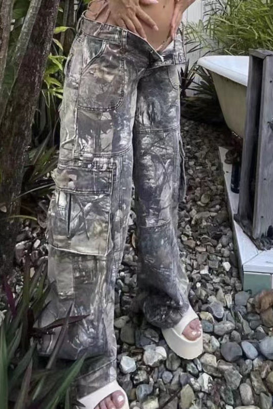 Kamuflaj Düşük Bel Kargo