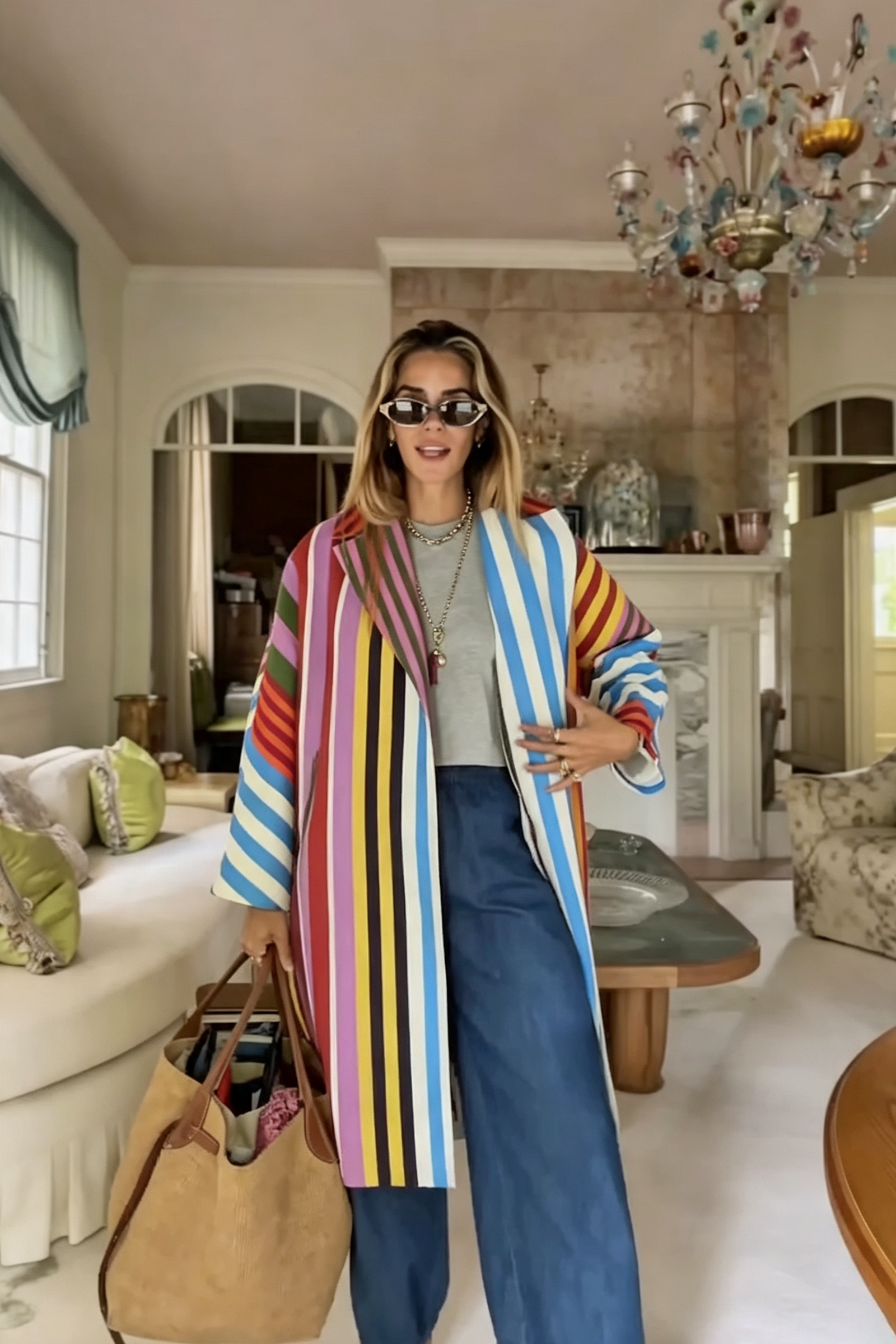빈티지 프린트 플로럴 레이어드 프린지 맥시 스커트