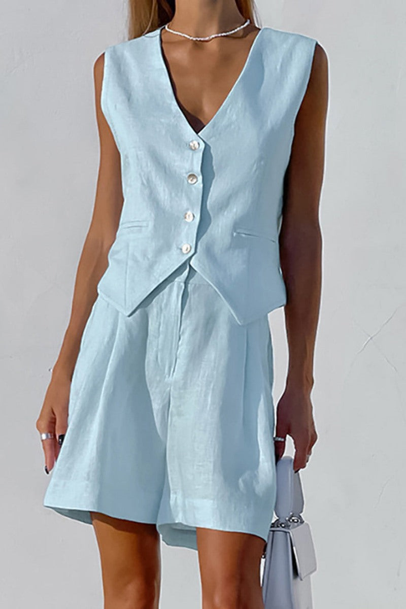 Set de pantaloni scurți Paros Cover Up din două piese