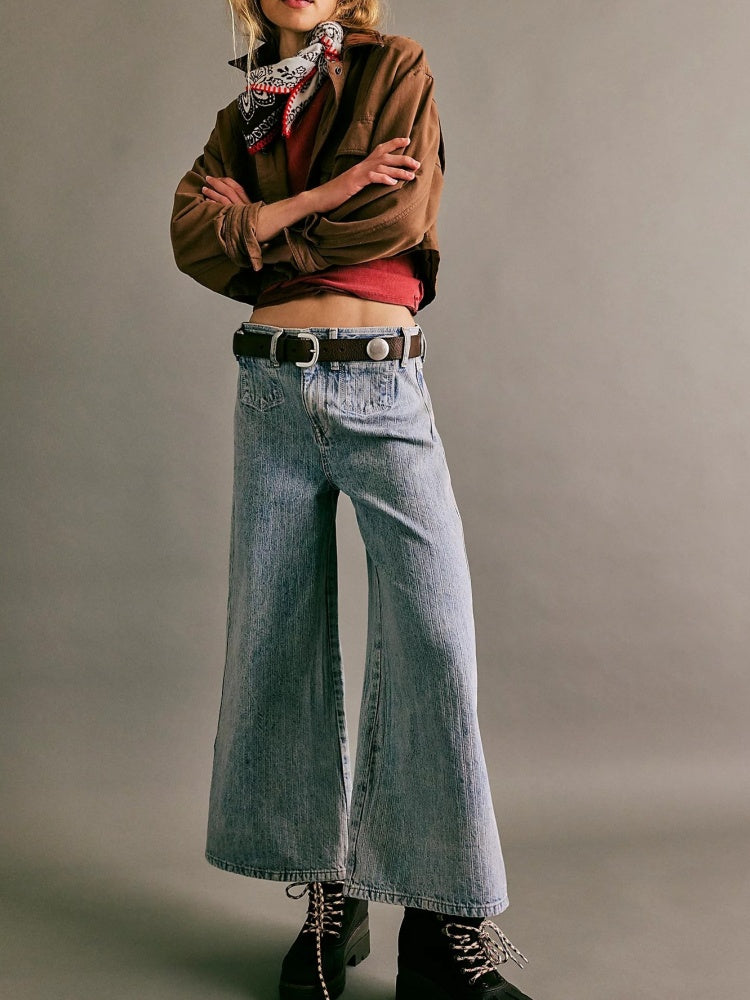 Retro Jeans mat breede Been