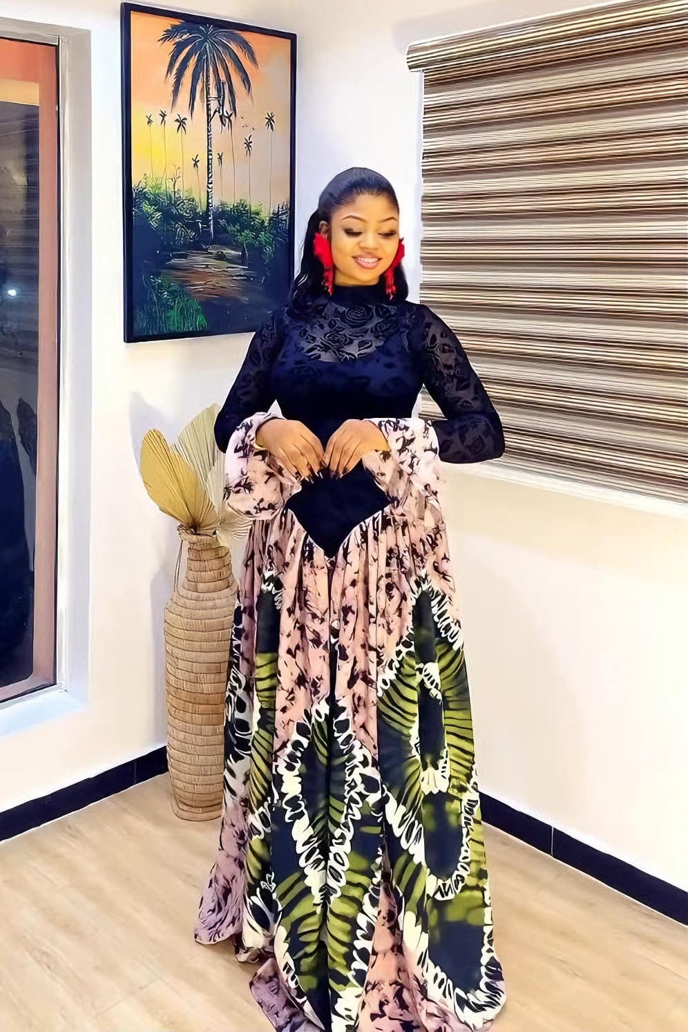 Dramatic Ankara Maxi Dress