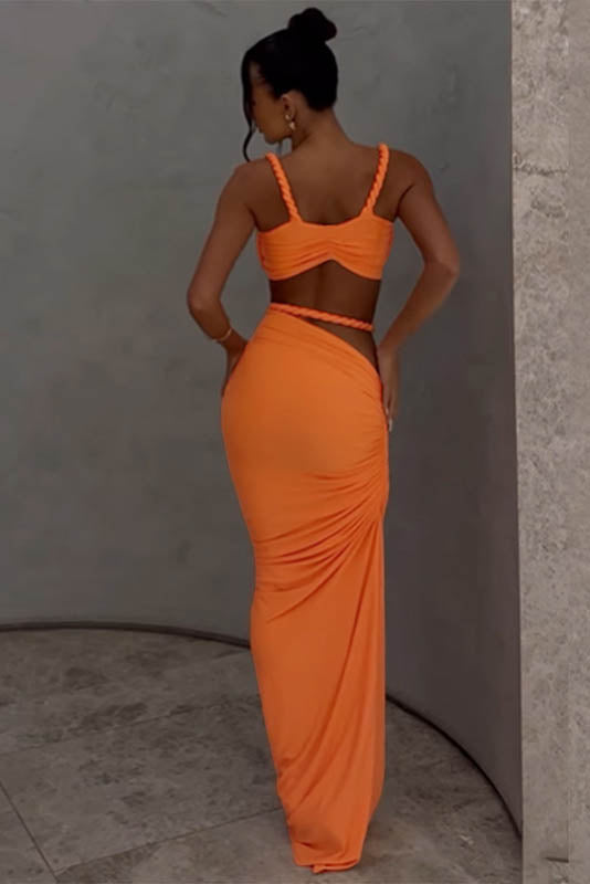 Apricot Breeze Skirt Set