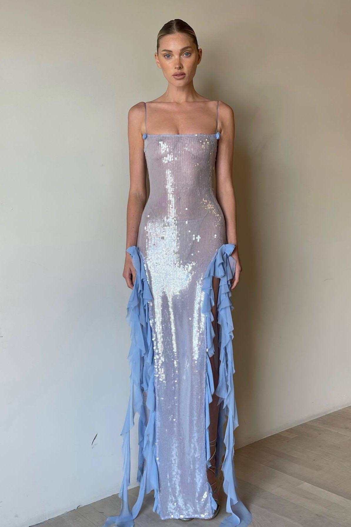 Lucinda Enaxlad Maxi Slip Klänning
