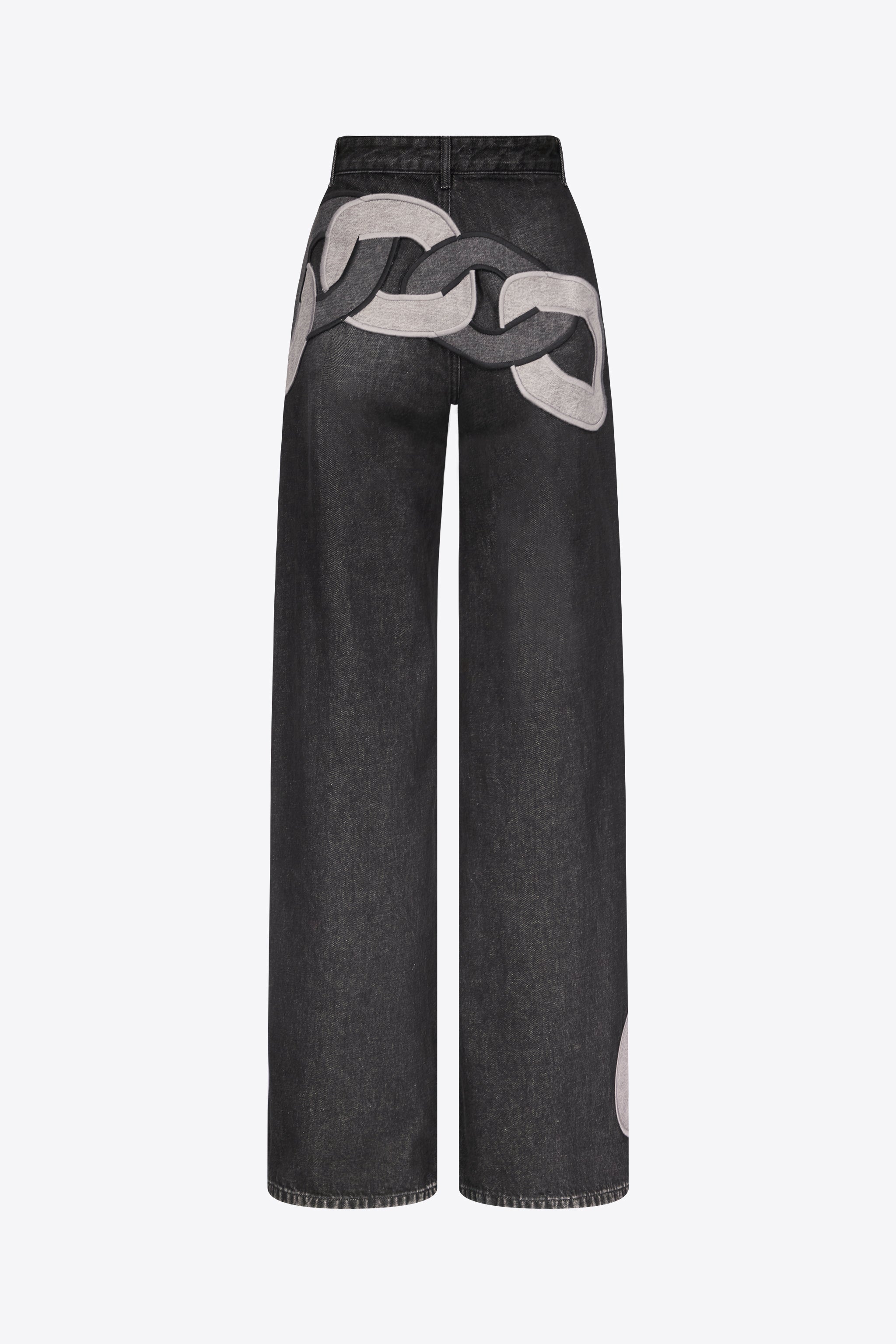 Lock Ring Type Irregular Jeans Set