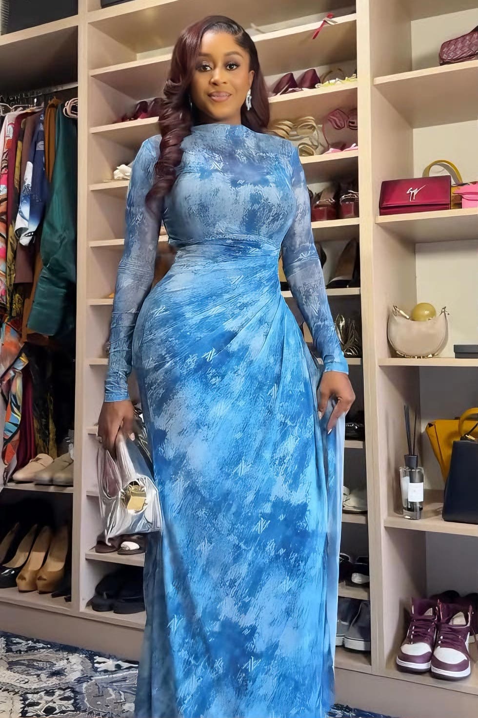 アークティックダイ ラグジュアリーマキシドレス