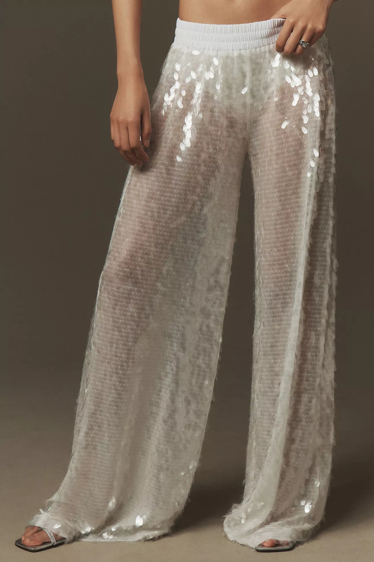 Pantalon boyfriend à sequins