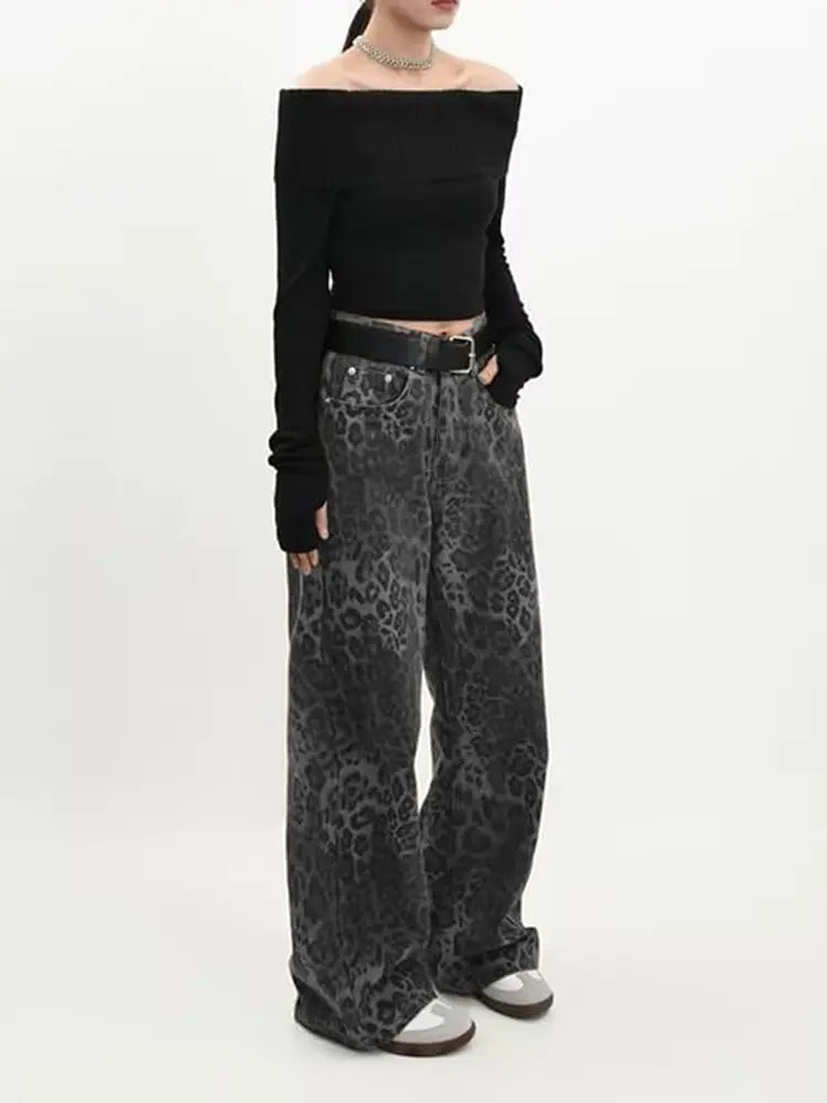 Vintage leopardprint jeans