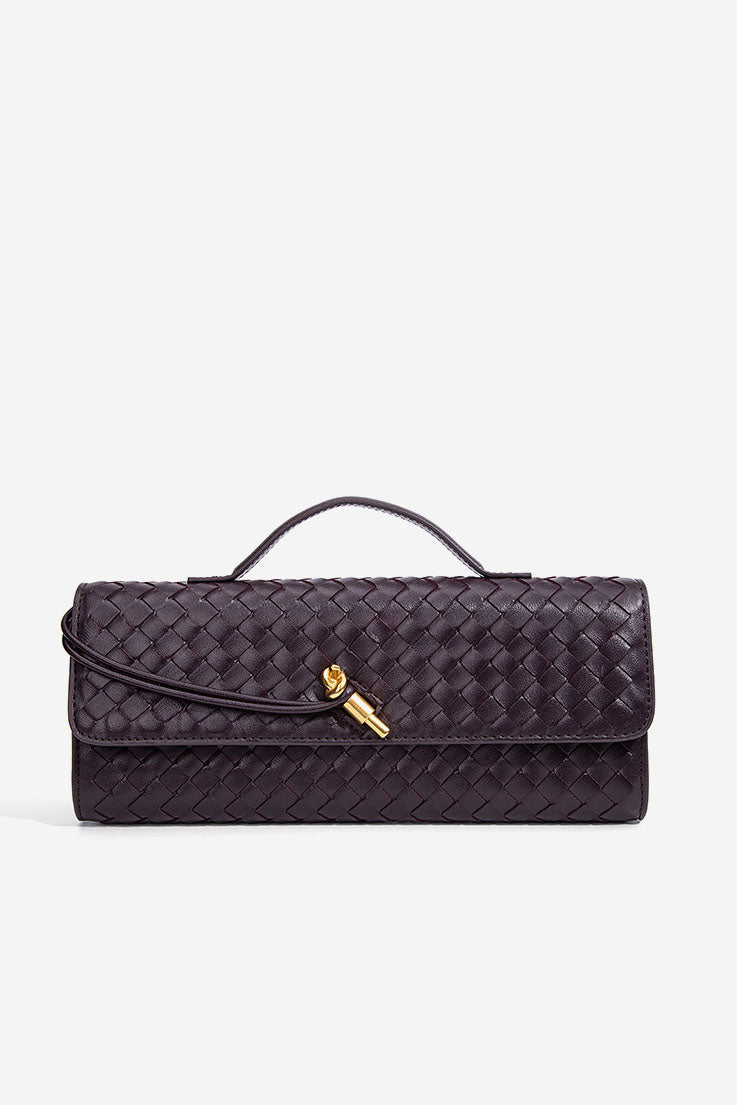 Woven Design Evening Clutch Bag
