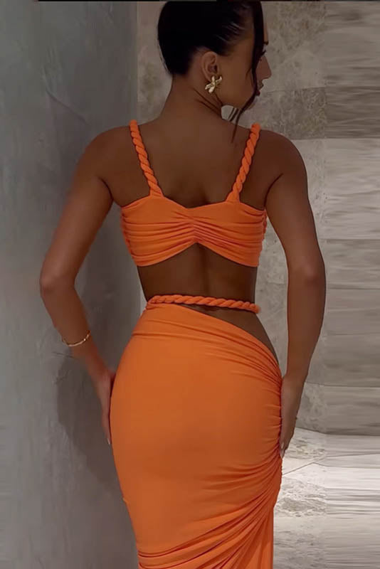 Apricot Breeze Skirt Set