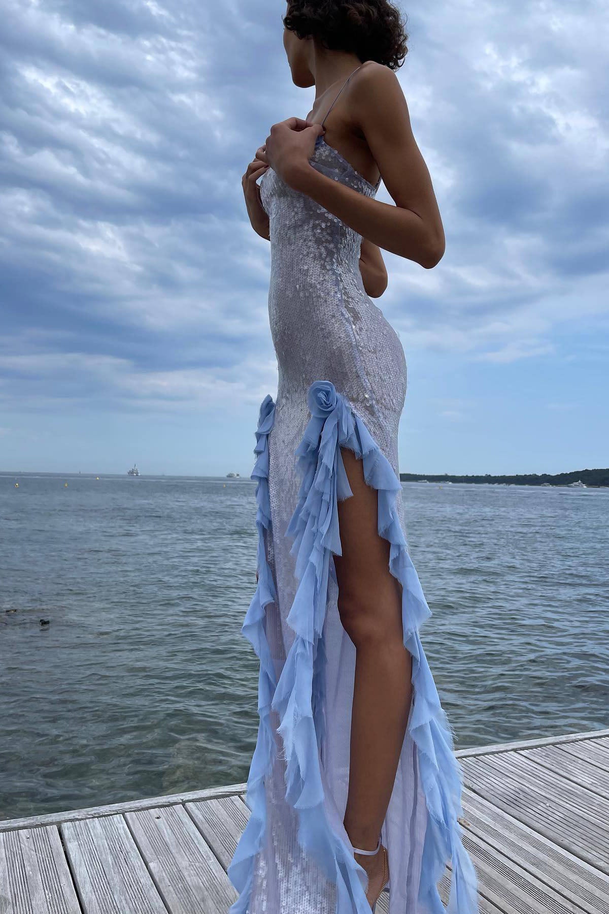 Lucinda Enaxlad Maxi Slip Klänning