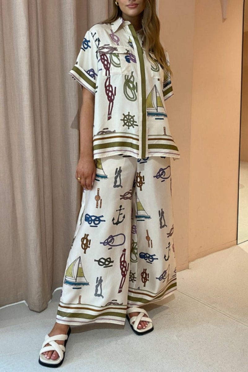 Handritade Nautical Motivs Byx-Set