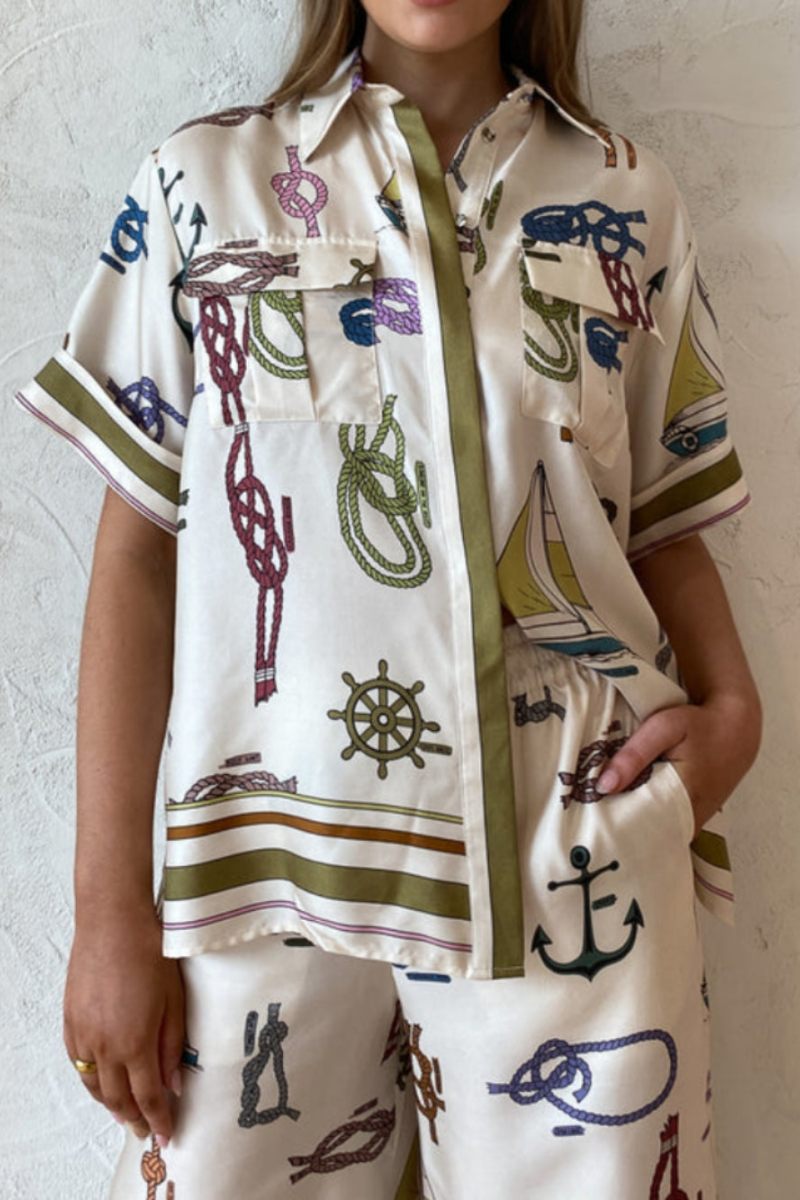 Handritade Nautical Motivs Byx-Set