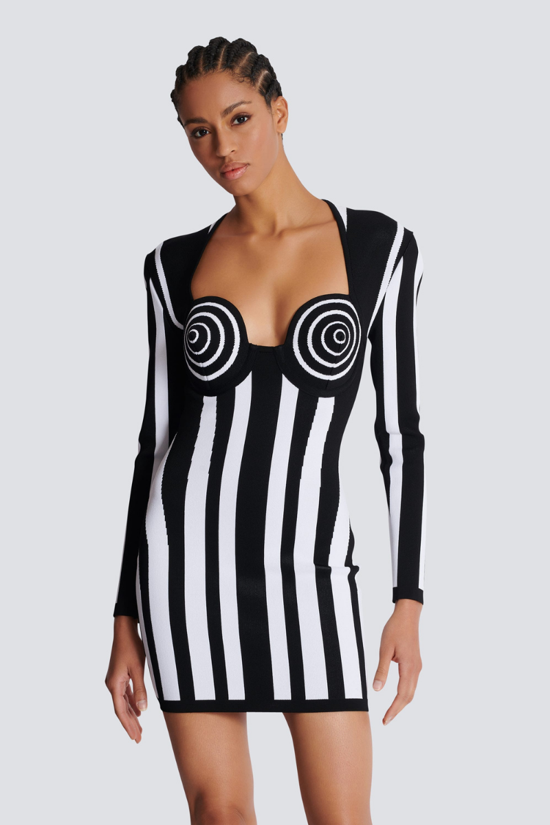 Μίνι μακρυμάνικο πλεκτό φόρεμα Allison