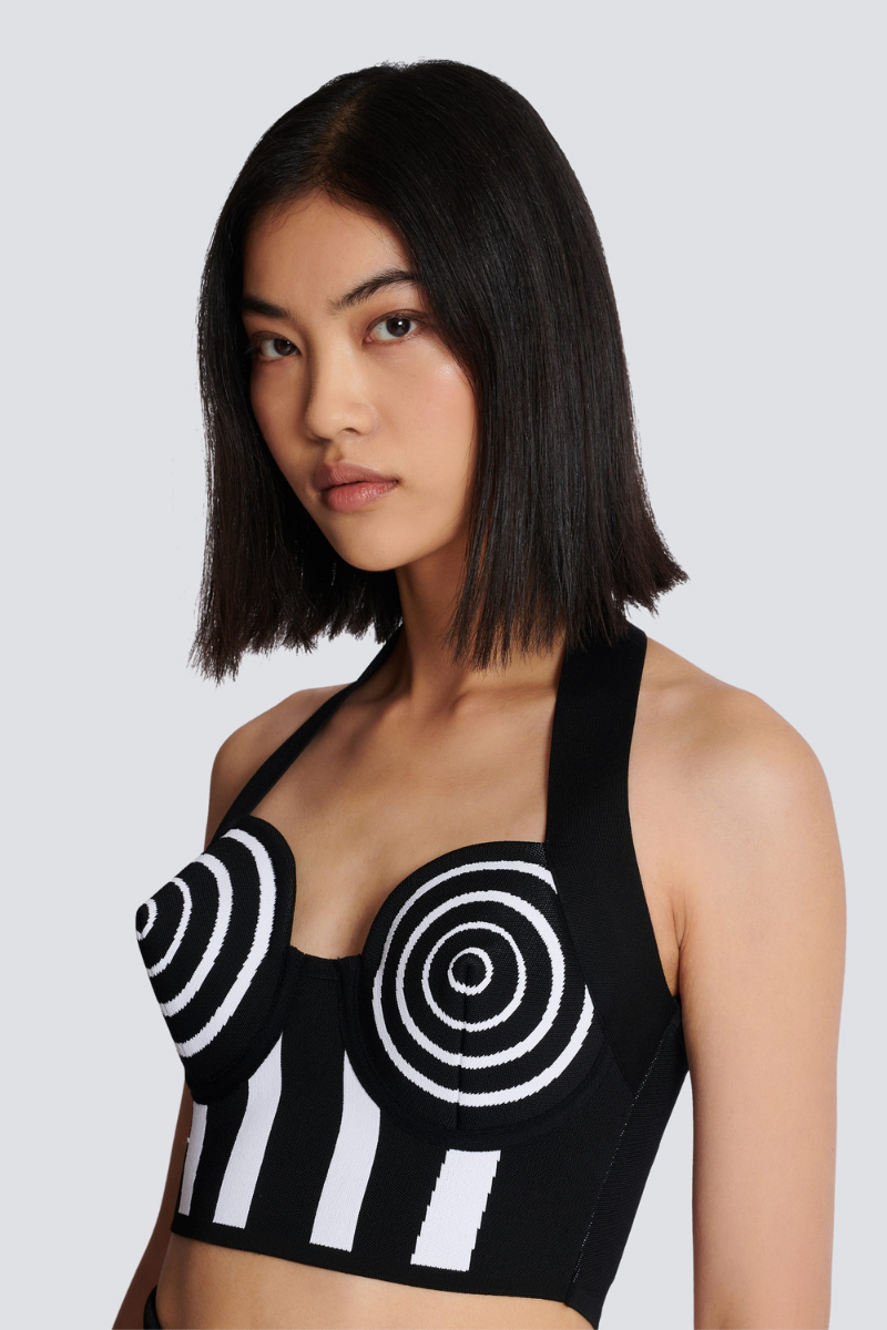 set-fustă-tricotată-striped-halterneck-alphosine