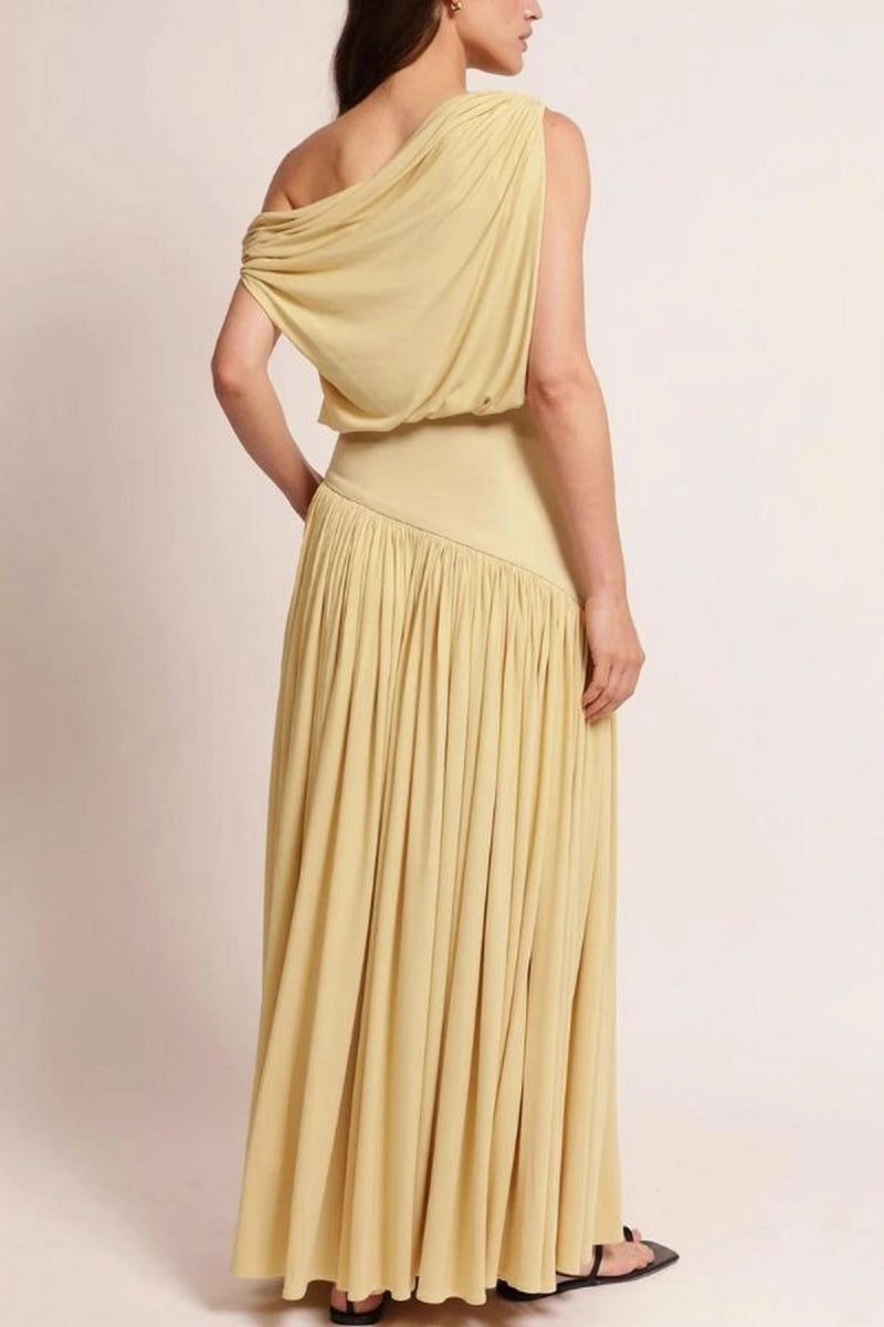 Off-Shoulder Fitted Long Dress