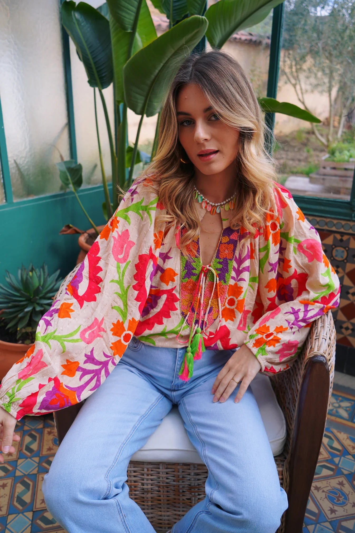 Boho Chic Floral Top