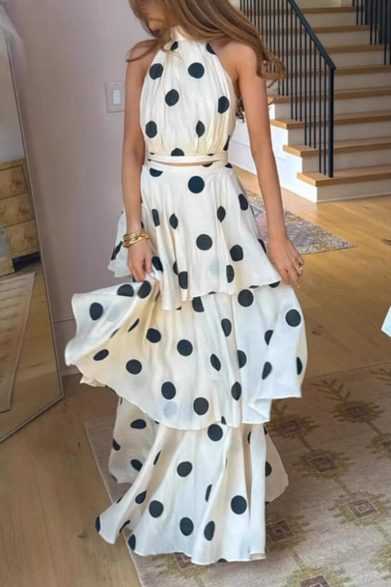 Polka Dot Cake Skirt Set