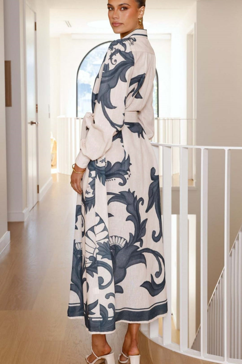 Summer Belted Midi Dress