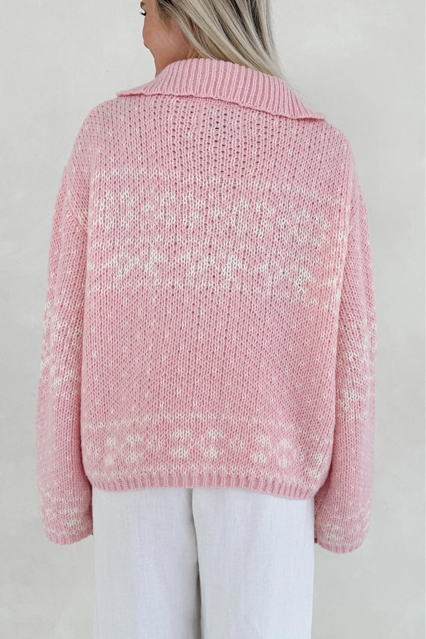 Claire Bow Zip Up Cardigan