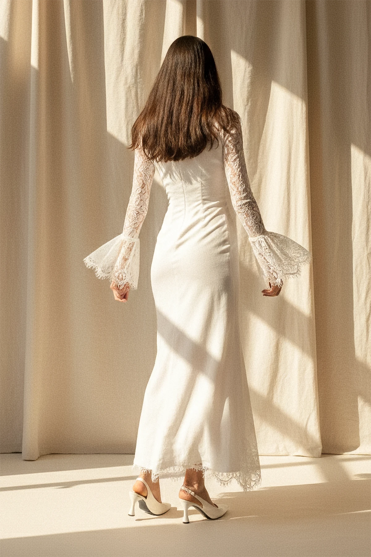 Azur frynsekrans makkjole