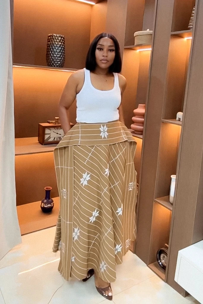 Azure frynsehalo maxi-kjole