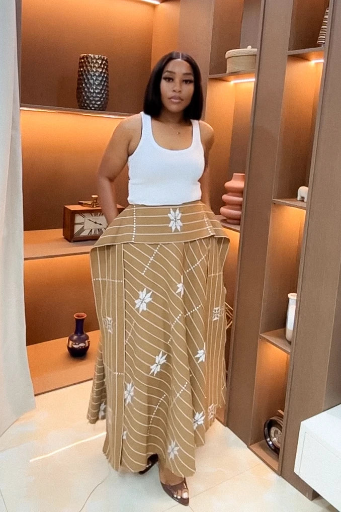 Azure frynsehalo maxi-kjole