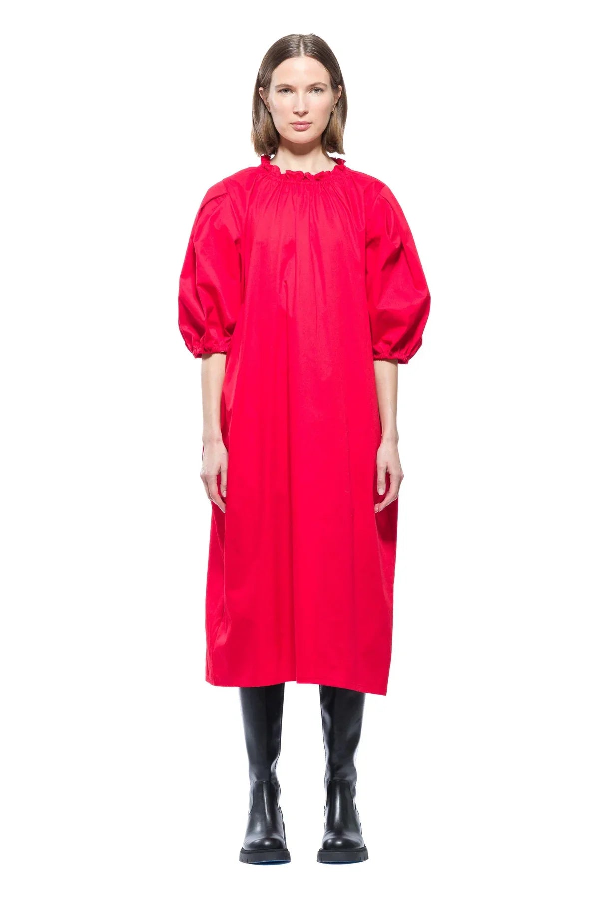 Lucinda Tek Omuz Maxi Kayık Elbise