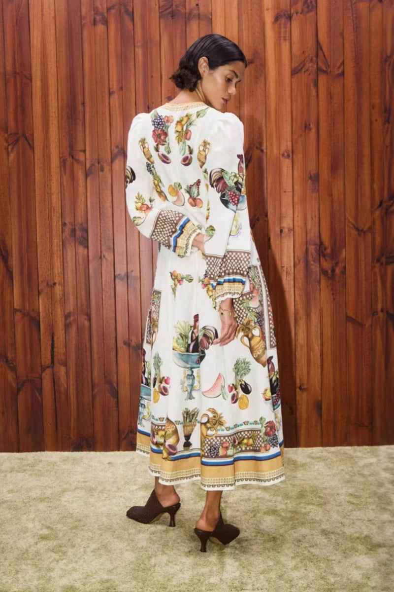 Minimalist A-Line Linen Gown