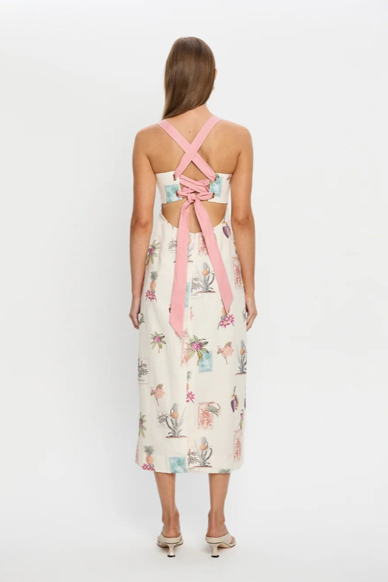 Tie-Waist Tank Midi Dress