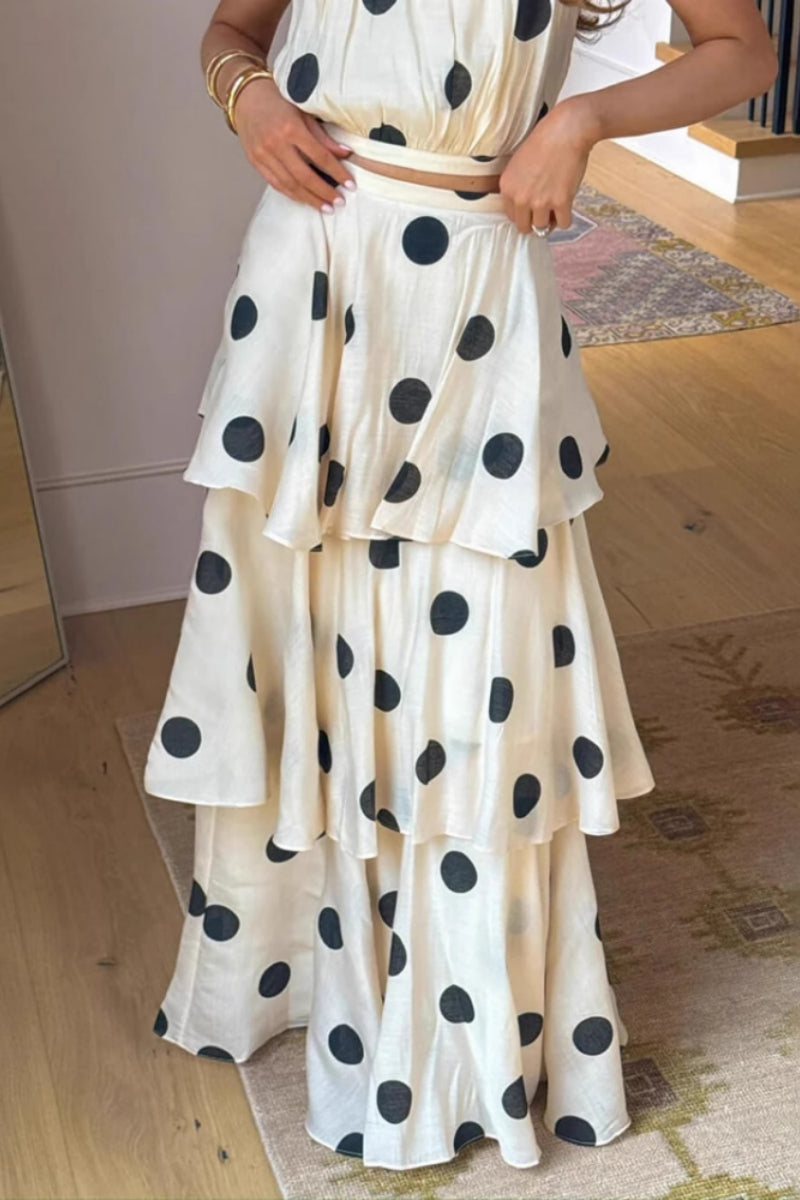 Polka Dot Cake Skirt Set