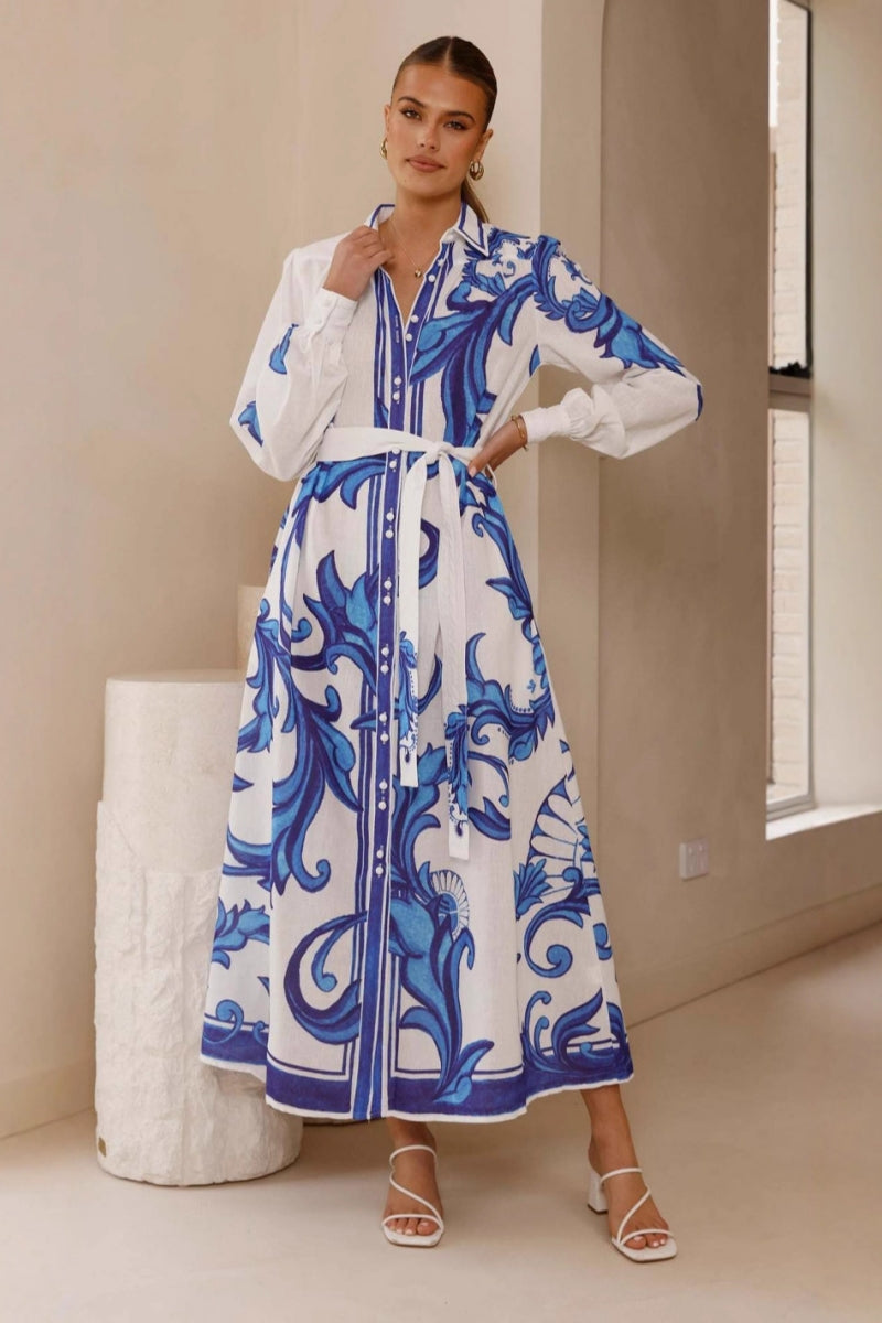 Summer Belted Midi Dress