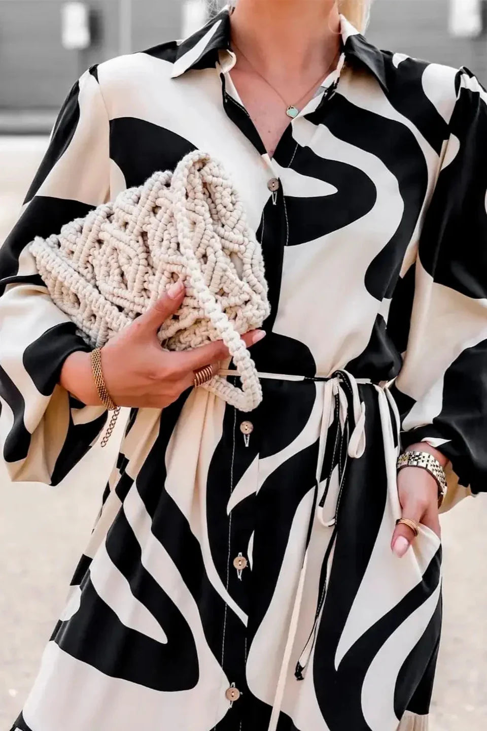 Robe longue imprimée chic et sans effort