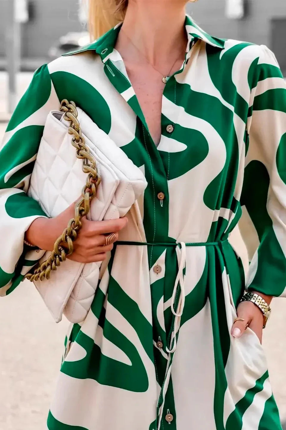 Robe longue imprimée chic et sans effort