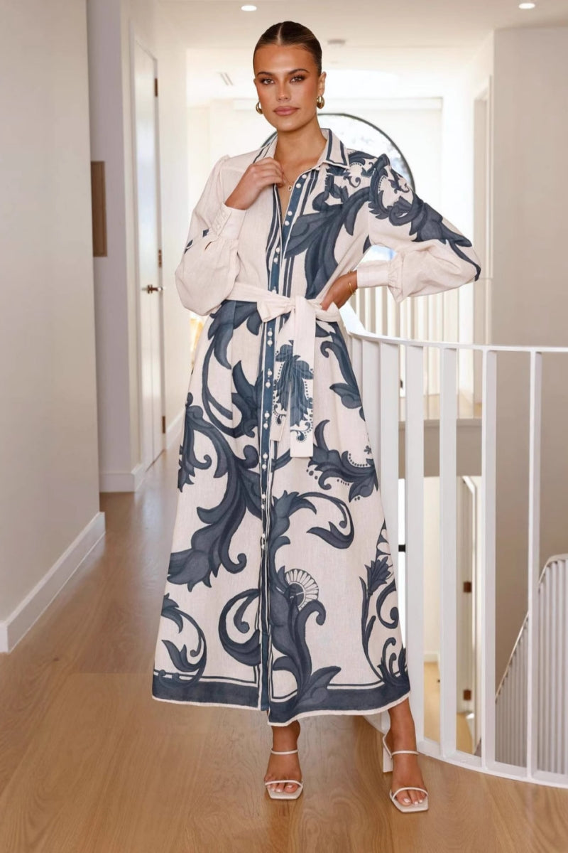 Summer Belted Midi Dress