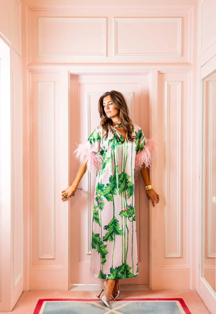 Belle Gradient Plisséiert Maxi Kleed