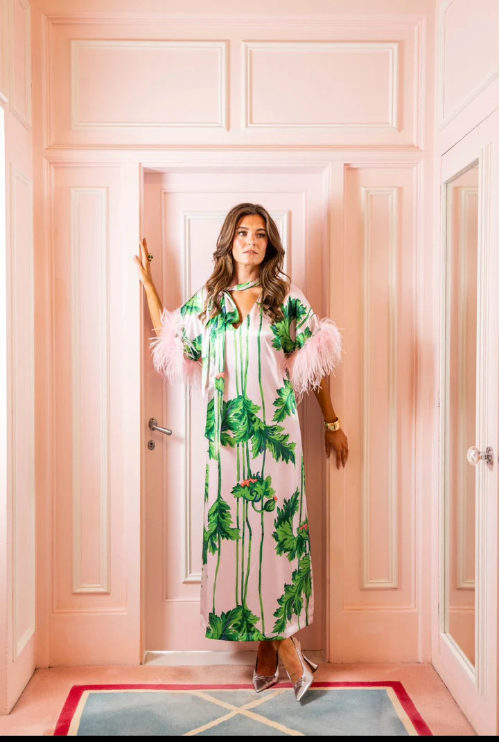 Belle Gradient Plisséiert Maxi Kleed