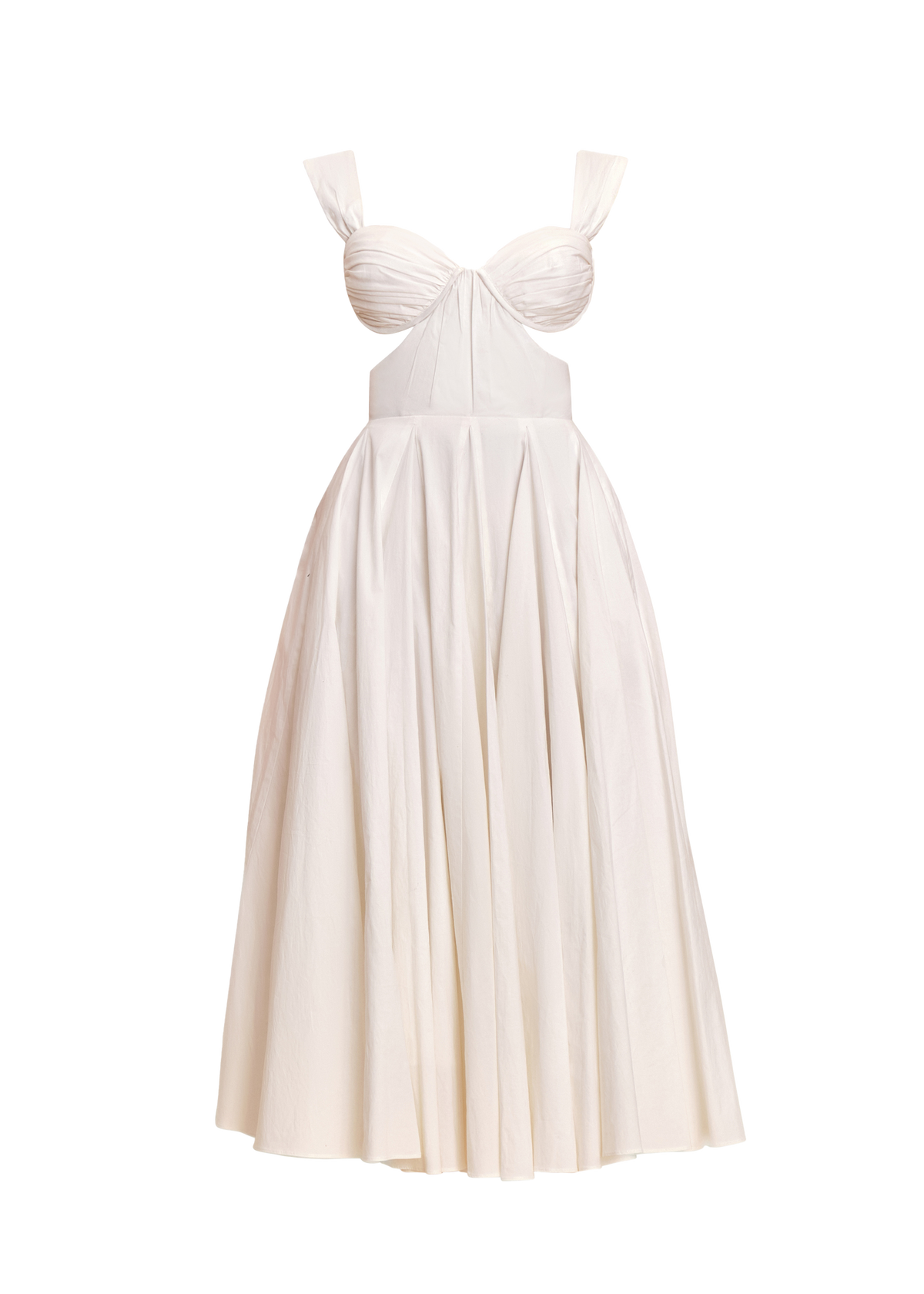Structured Ruched Midi Dress