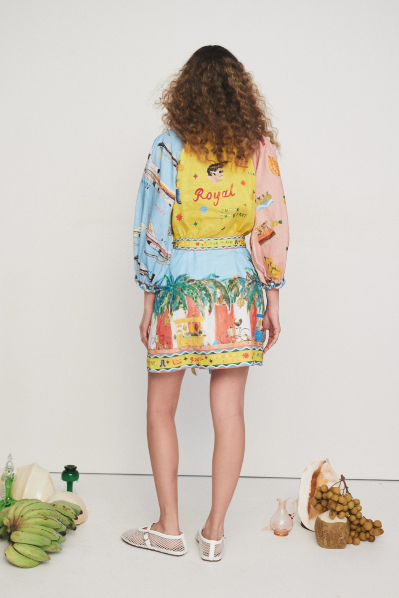 Magali Ballon Kopp Patchwork Mini Kleed