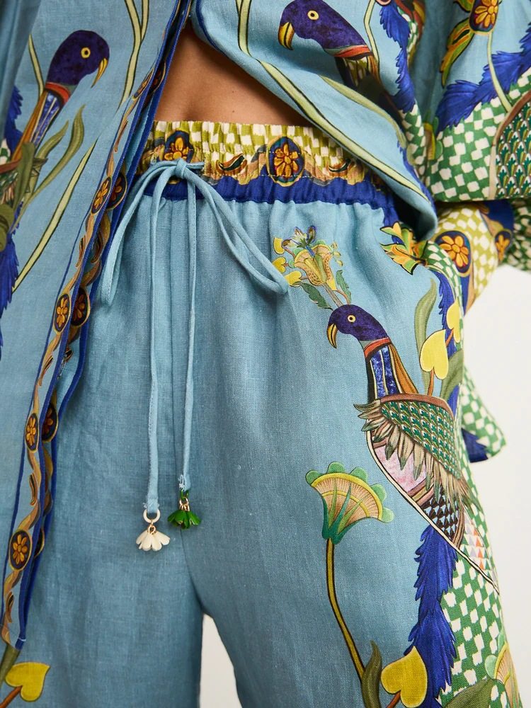 Félice Balloon Sleeve Floral Pants Set