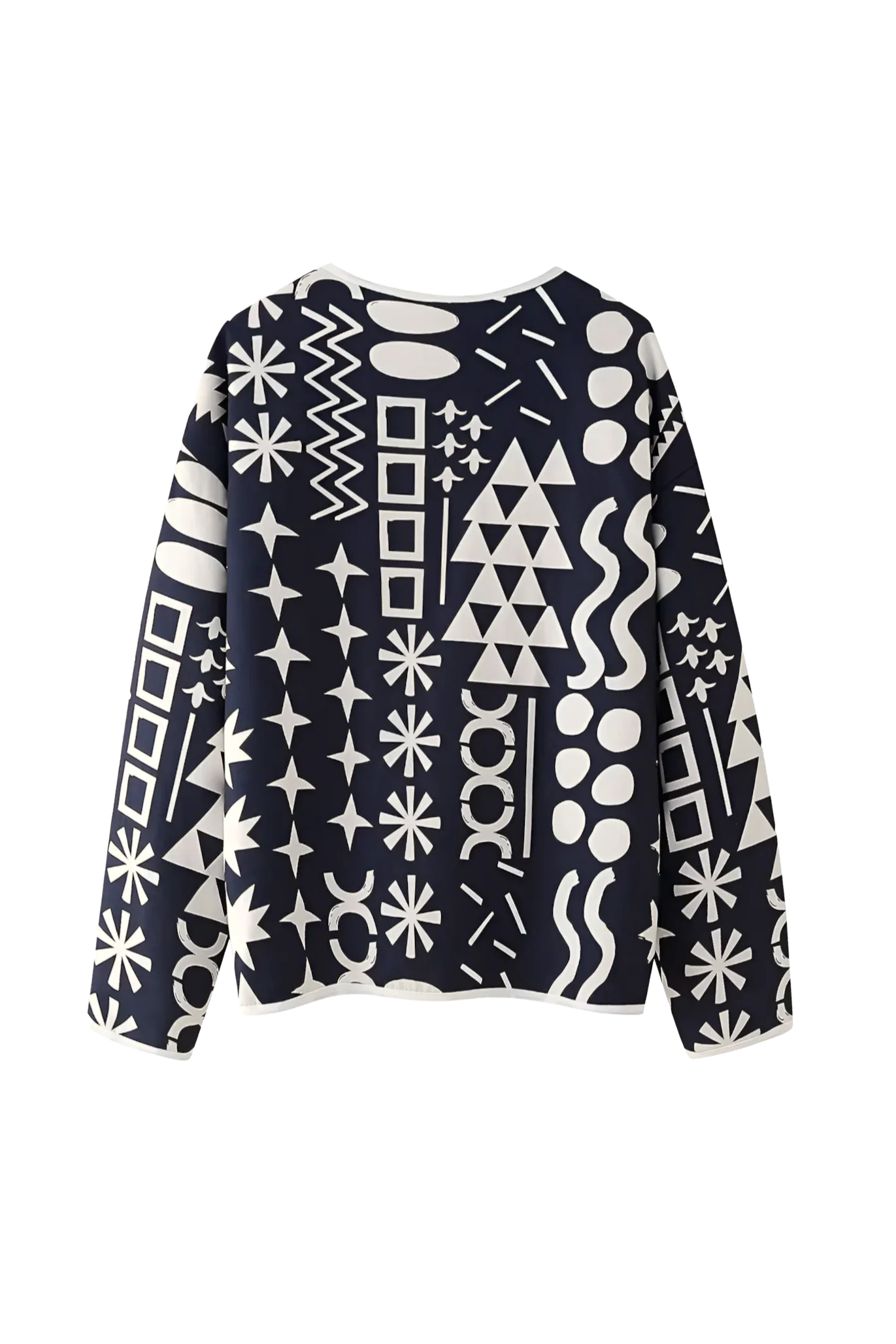 Quiltad jacka med blommönster