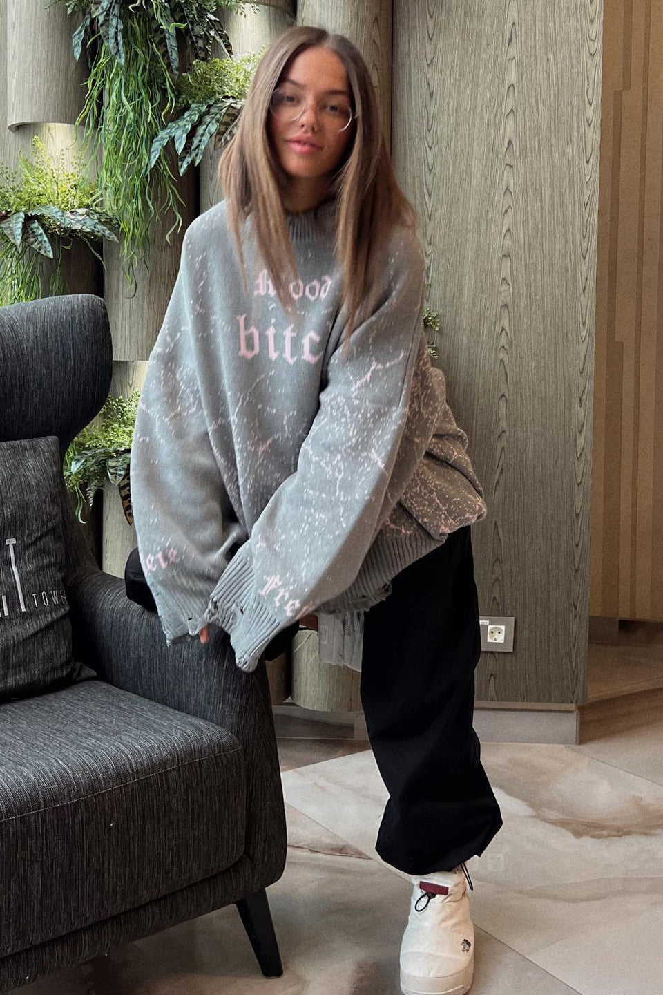 Oversize Streetwear Distressed Sweater