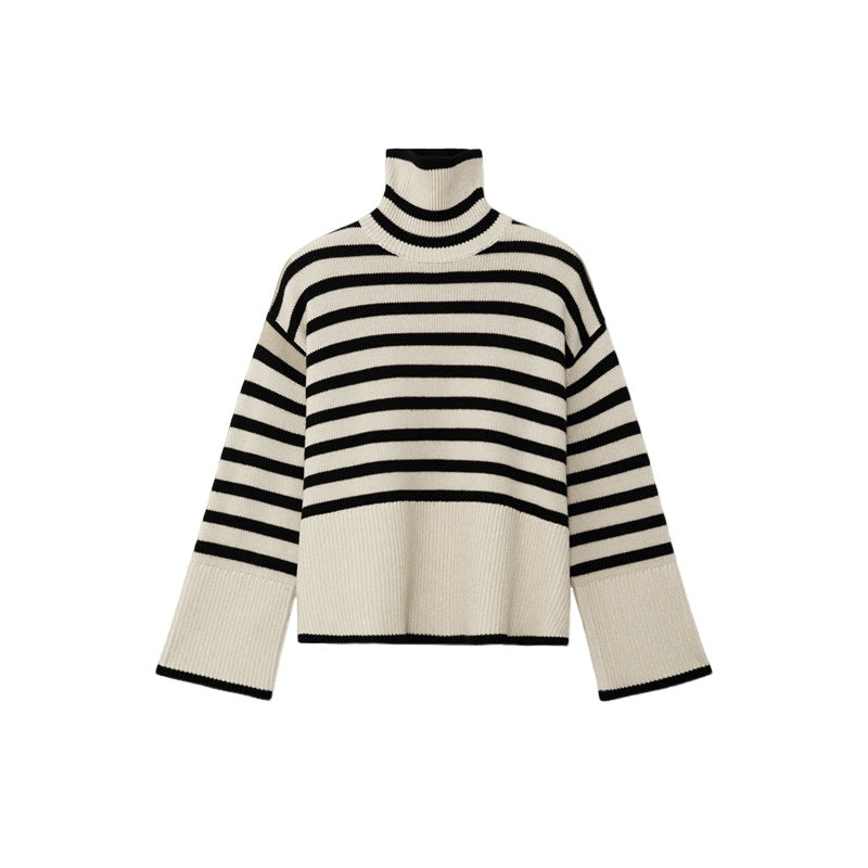 Turtleneck gesträifte Pullover