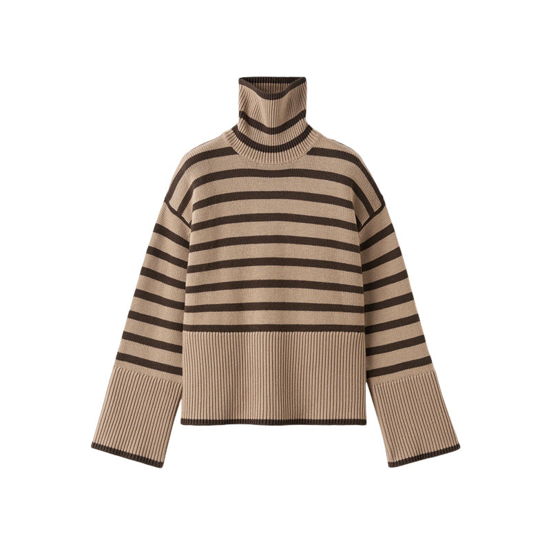 Turtleneck gesträifte Pullover