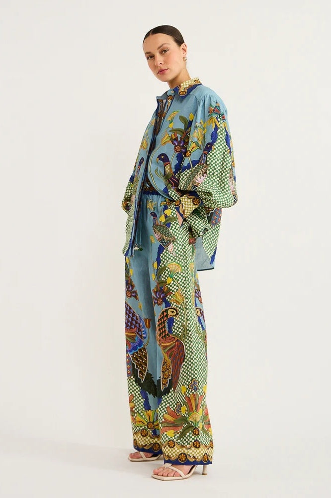 펠리스 벌룬 슬리브 플로럴 팬츠 세트